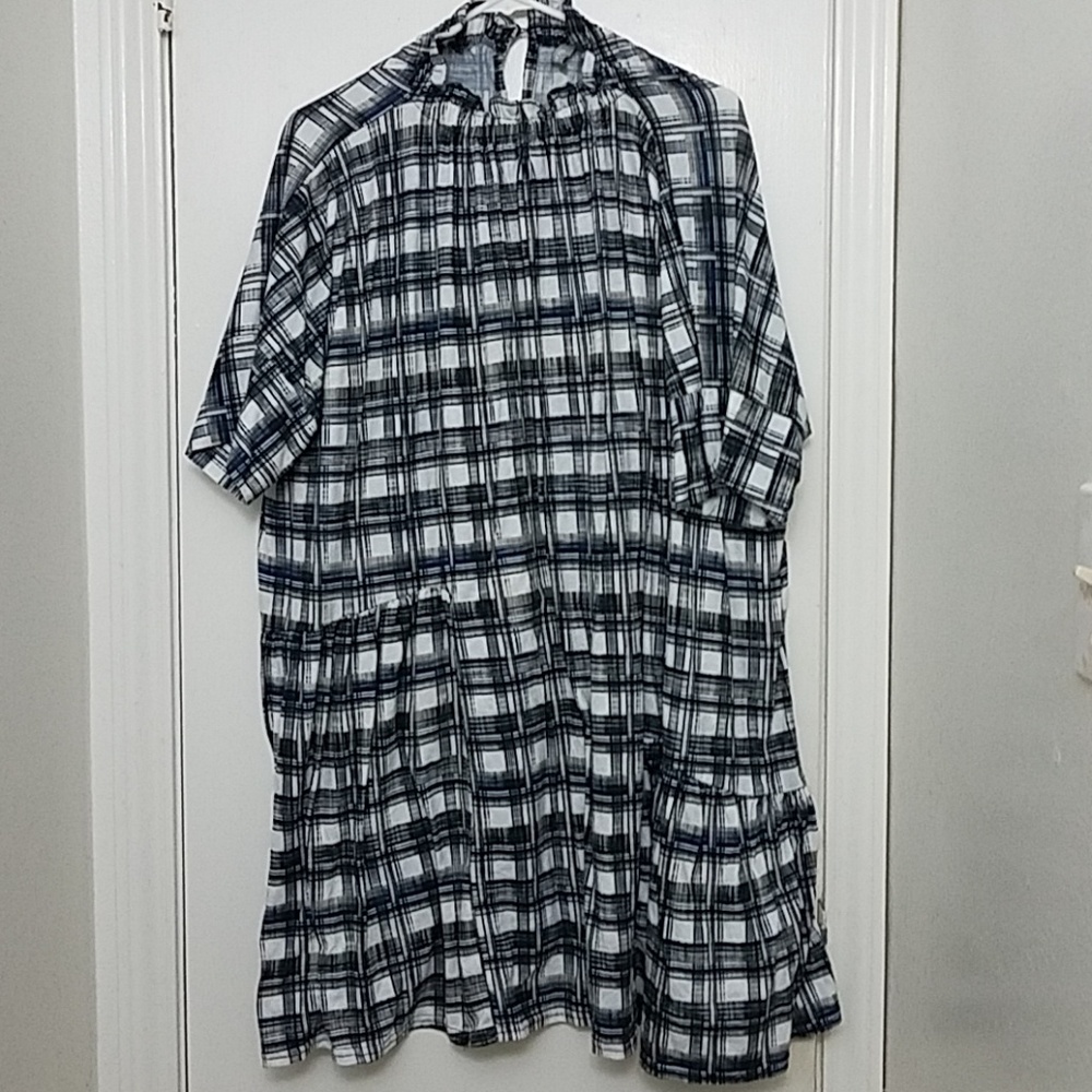 Asos Curve Plaid Mini Dress